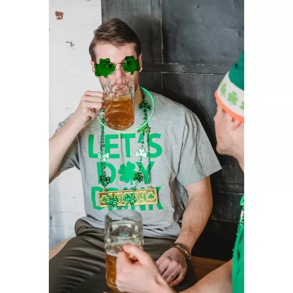 FEISEDY St Patricks Day Irish Shamrock Sunglasses Lucky Green Leprechaun Costume Eyeglasses for Women Men B2369Clover