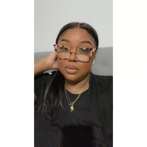 FEISEDY Women Oversized Cat Eye Reading Glasses Fashion Frame Readers B4072Pink Leopard