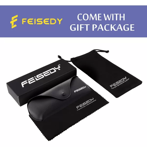 FEISEDY Women Vintage Polarized Sunglasses Lady Elegant Cateye Sun Glasses B2476Blacktea