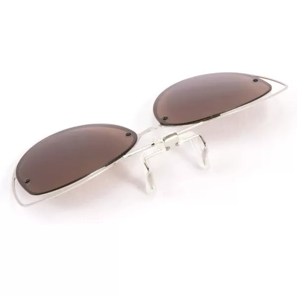 FEISEDY Womens Polarized Cat Eye Clip on Sunglasses with Flip up Function for Glasses B2670Brown
