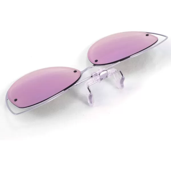 FEISEDY Womens Polarized Cat Eye Clip on Sunglasses with Flip up Function for Glasses B2670Gradient Pink