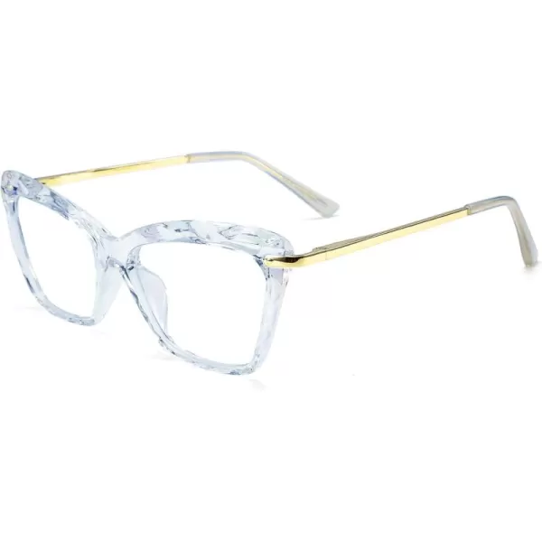 FEISEDY Cat Eye Glasses Frame Clear Lenses Eyewear Women B2440Blue