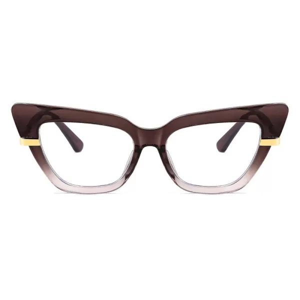 FEISEDY Cateye Blue Light Blocking Glasses for Women Fashion Cat Eye Frame Glasses B2984004 Wine Red Frame