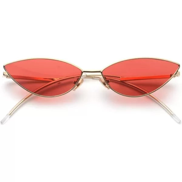 FEISEDY Fashion Designer Sunglasses Retro Small Petals Shape Arc Temple Design B2298Red