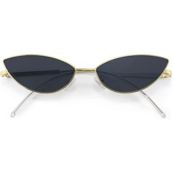 FEISEDY Fashion Designer Sunglasses Retro Small Petals Shape Arc Temple Design B2298Smoke