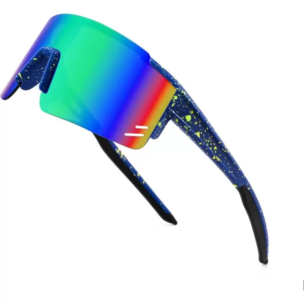 FEISEDY Kids Sunglasses Youth Baseball Sun Glasses UV400 Sports Teens Cycling Shades for Boys Girls Age 816 B0048green