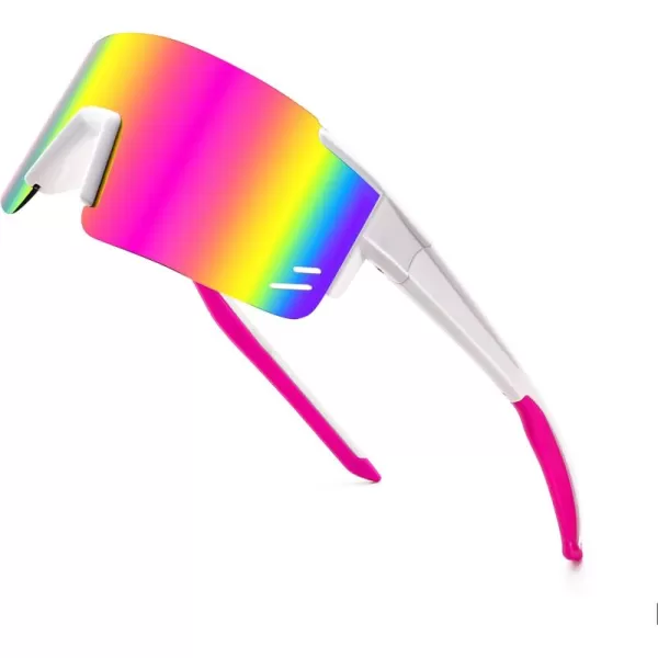 FEISEDY Kids Sunglasses Youth Baseball Sun Glasses UV400 Sports Teens Cycling Shades for Boys Girls Age 816 B0048pink