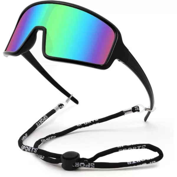 FEISEDY Men Women Sports Sunglasses Baseball Sun Glasses Cycling Fishing Running Trekking 80s 90s Youth Visor UV400 B2962Black Frame