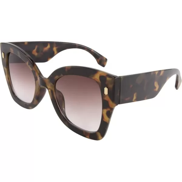 FEISEDY Retro Cat Eye Sunglasses Women Vintage Square Cateye Metal decorated Sunglasses B4032Leopard