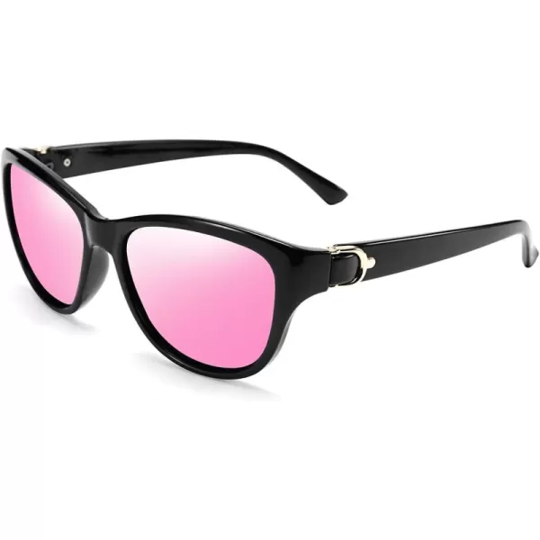 FEISEDY Women Vintage Polarized Sunglasses Lady Elegant Cateye Sun Glasses B2476Pink