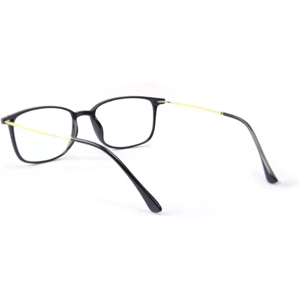 FEISEDY Blue Light Blocking Computer Reading Glasses Lightweight Frame Anti Eyestrain for Men Women B2681Black