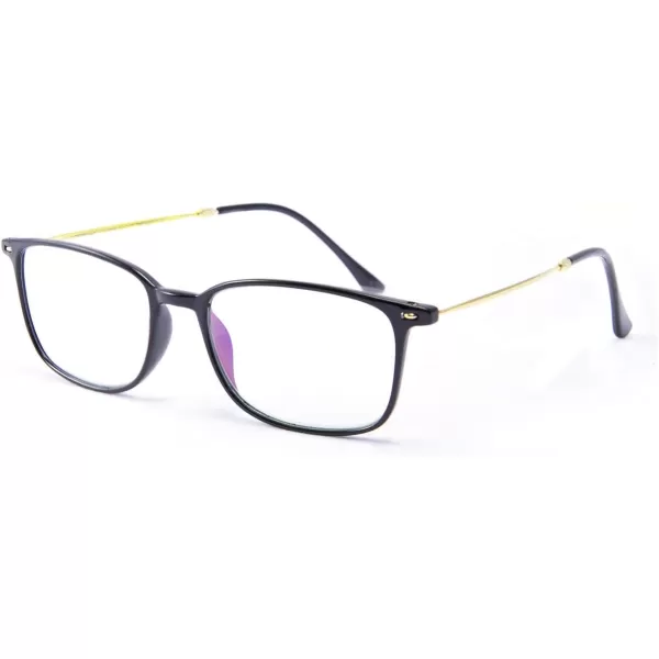 FEISEDY Blue Light Blocking Computer Reading Glasses Lightweight Frame Anti Eyestrain for Men Women B2681Black