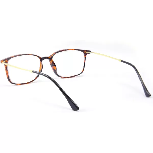 FEISEDY Blue Light Blocking Computer Reading Glasses Lightweight Frame Anti Eyestrain for Men Women B2681Leopard