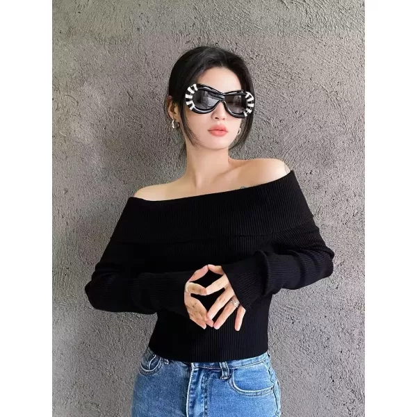 FEISEDY Inflated Oval Sunglasses for Women Men Fashion Oversized Thick Frame Y2K Glasses Funny Aesthetic Shades B9088Black Stripe