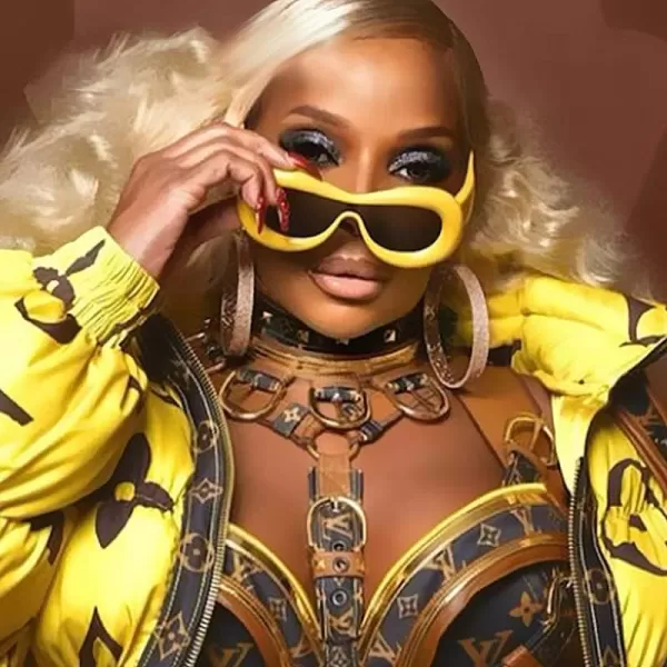 FEISEDY Inflated Oval Sunglasses for Women Men Fashion Oversized Thick Frame Y2K Glasses Funny Aesthetic Shades B9088Yellow