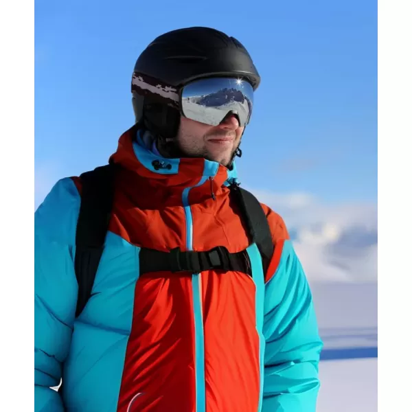 FEISEDY Magnetic Ski Goggles for Men Women Youth Frameless Snow Goggles 100 UV Protection Snowboard Goggles B0020Revoblack Vlt 13