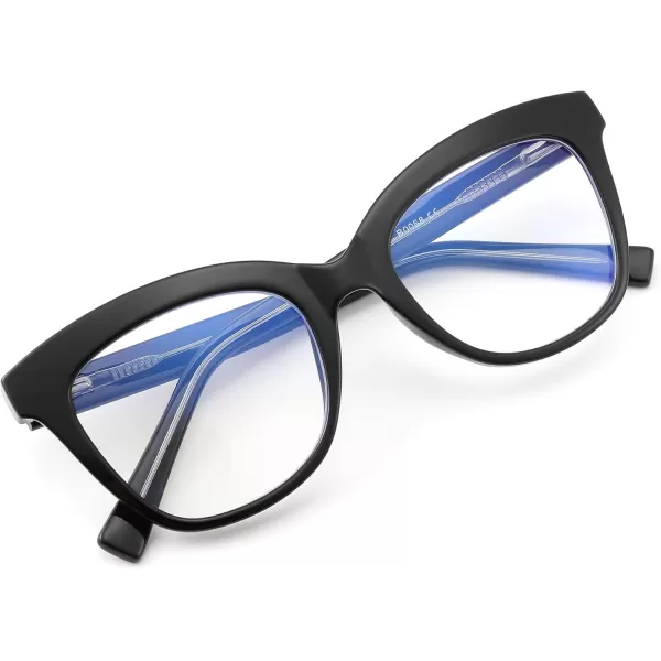FEISEDY Retro Square Reading Glasses Anti Glare Digital Blue Light Blocking Eyestrain for Women Reader B0058Black