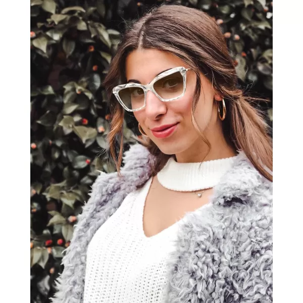 FEISEDY Vintage Cat Eye Reading Sunglasses Full Lens Women Sun Reader Glasses Spring Hinges B2896Champagne