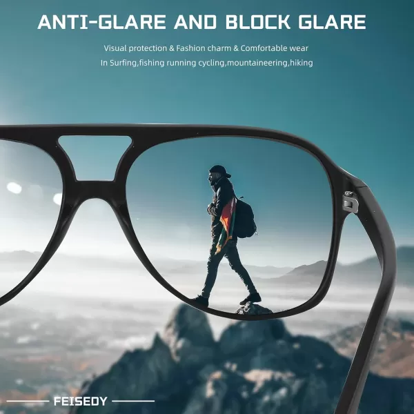 FEISEDY Vintage Retro 70s Plastic Aviator Sunglasses Women Men Classic Large Squared Frame B2751Polarized Red Leopard