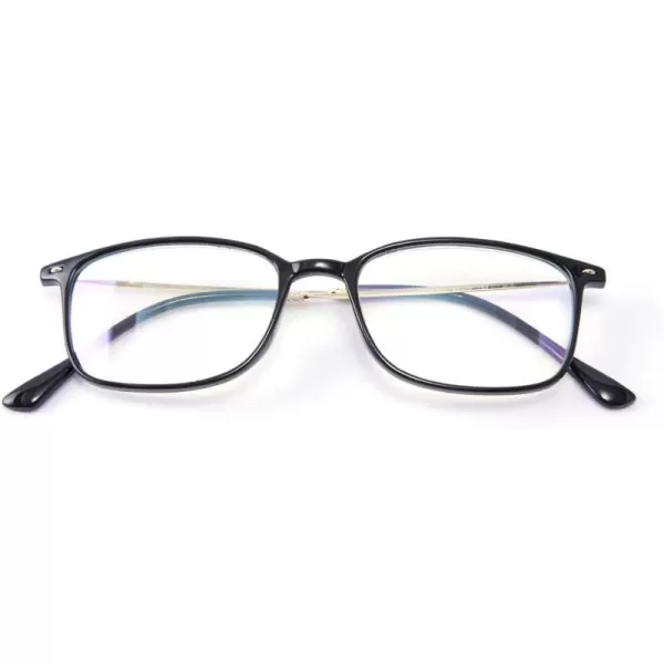 FEISEDY Blue Light Blocking Computer Reading Glasses Lightweight Frame Anti Eyestrain for Men Women B2681Black