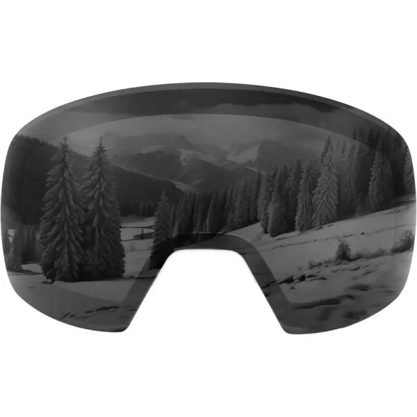 FEISEDY Magnetic Ski Goggles for Men Women Youth Frameless Snow Goggles 100 UV Protection Snowboard Goggles B0020Grey Lens 17