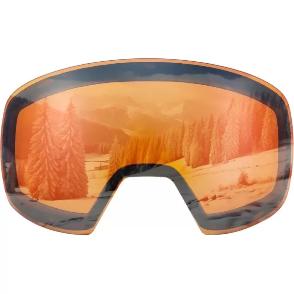 FEISEDY Magnetic Ski Goggles for Men Women Youth Frameless Snow Goggles 100 UV Protection Snowboard Goggles B0020Orange Lens Vit 50