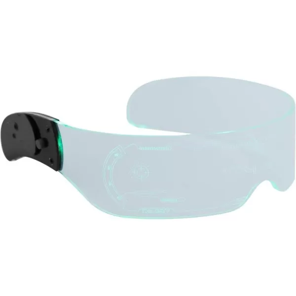 FEISEDY Punk LED Light Up Visor Glasses Cool Futuristic Style Party LED Neon Glasses Cosplay Halloween Shield B2787Unilateral Control of Discoloration