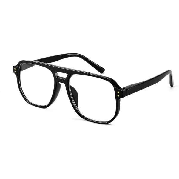 FEISEDY Retro Aviator Reading Glasses Women Men Blue Light Blocking Reader Plastic Lightweight Frame B0071Black Frame