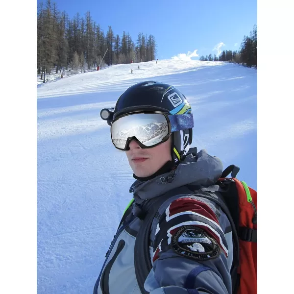 FEISEDY Goggles OTG  Over Glasses MotorcycleSkiSnowmobile Goggles for Men Women ampamp Youth  100 UV Protection B2960Silver Vlt 22