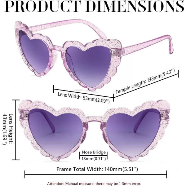 FEISEDY Love Heart Shaped Sunglasses for Women Trendy Retro Cat Eye Mod Style Stylish Glasses B2336007 Silverflash  Gradient Purple Lens