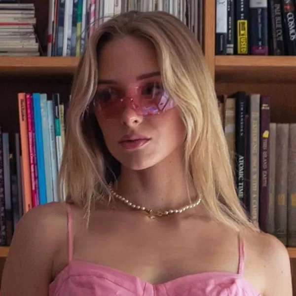 FEISEDY Rimless Wrap Around Y2K Sunglasses For Women Men Fashion Oversized Shield Frameless Sun Glasses B4119Pink