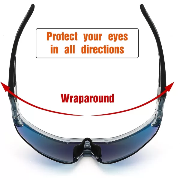 FEISEDY Youth Sport Polarized Sunglasses for 816 Cycling Running Driving Baseball Goggles Glasses B0011001transparent GreyGreen Mirror