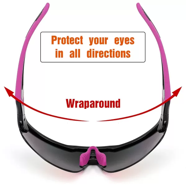 FEISEDY Youth Sport Polarized Sunglasses for 816 Cycling Running Driving Baseball Goggles Glasses B0011004blackPurple Mirror