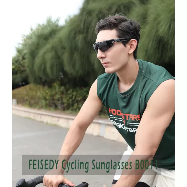 FEISEDY Youth Sport Polarized Sunglasses for 816 Cycling Running Driving Baseball Goggles Glasses B0011005blackGrey