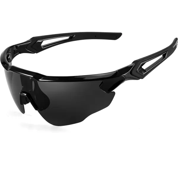 FEISEDY Youth Sport Polarized Sunglasses for 816 Cycling Running Driving Baseball Goggles Glasses B0011005blackGrey