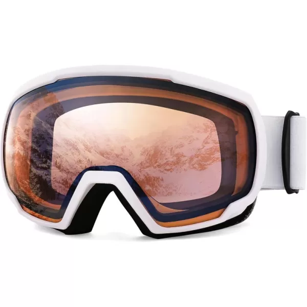 FEISEDY Goggles OTG  Over Glasses MotorcycleSkiSnowmobile Goggles for Men Women ampamp Youth  100 UV Protection B2960Orange Vlt 46