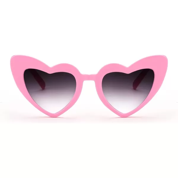 FEISEDY 2 Pack Vintage Kids Heart Sunglasses Girls Toddler De Sol Gafas Beach Party Holiday Sun Glasses Age 310 B2903Blackpink