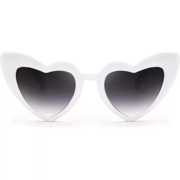 FEISEDY 2 Pack Vintage Kids Heart Sunglasses Girls Toddler De Sol Gafas Beach Party Holiday Sun Glasses Age 310 B2903Blackwhite