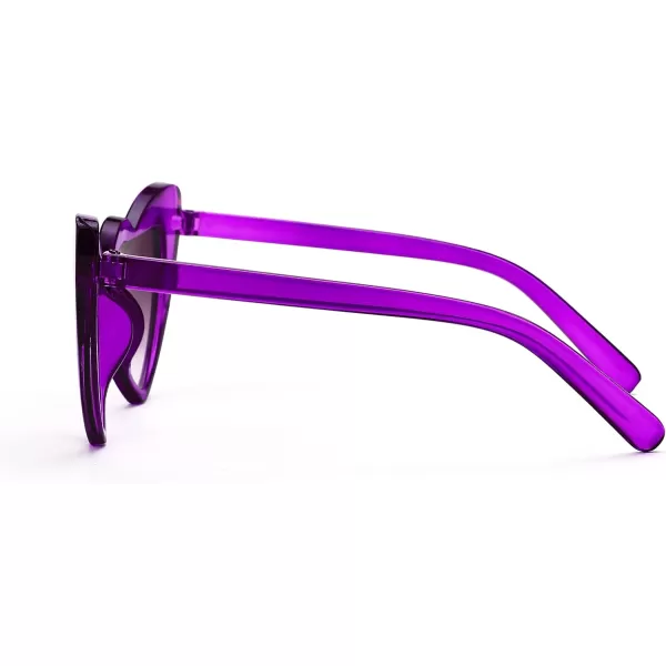 FEISEDY 2 Pack Vintage Kids Heart Sunglasses Girls Toddler De Sol Gafas Beach Party Holiday Sun Glasses Age 310 B2903Purplerainbow
