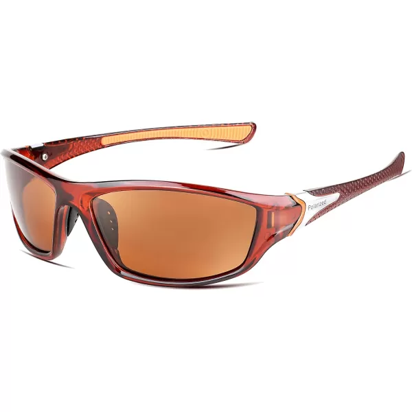 FEISEDY Classic Men Polarized Sports Sunglasses Night Driving Yellow Lenses Cycling Fishing Driving Glasses B2674Brown