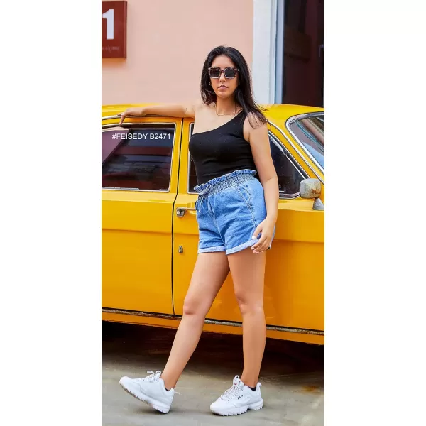 FEISEDY Classic Women Sunglasses Fashion Thick Square Sun Glasses Chunky Frame UV400 B2471Cream Grey Leopard