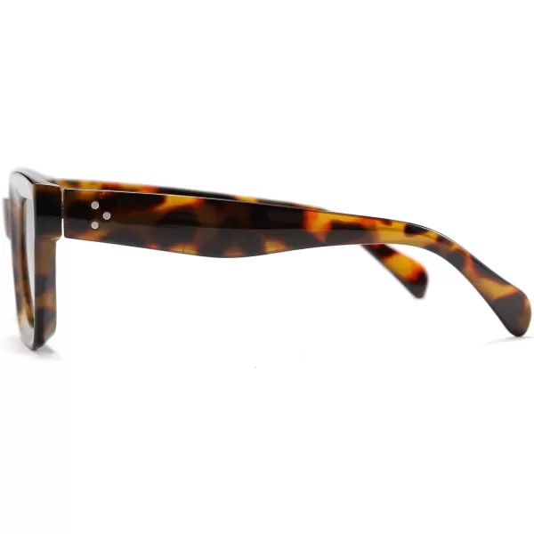 FEISEDY Classic Women Sunglasses Fashion Thick Square Sun Glasses Chunky Frame UV400 B2471Tortoise