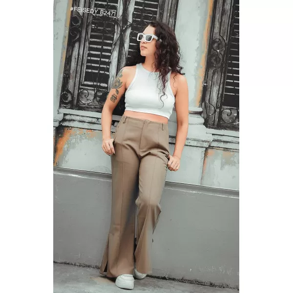 FEISEDY Classic Women Sunglasses Fashion Thick Square Sun Glasses Chunky Frame UV400 B2471White