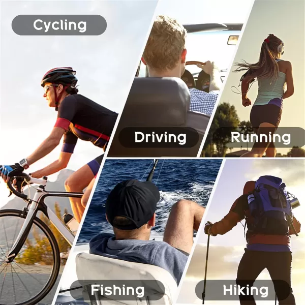 FEISEDY Polarized Sports Sunglasses for Men Women Cycling Running Fishing Tac Glasses UV400 Protection B1125Black Frame  Grey Lens