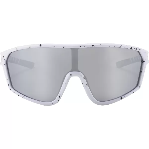 FEISEDY Polarized Sports Sunglasses for Men Women Cycling Running Fishing Tac Glasses UV400 Protection B1125White Frame  White Mirror Lens