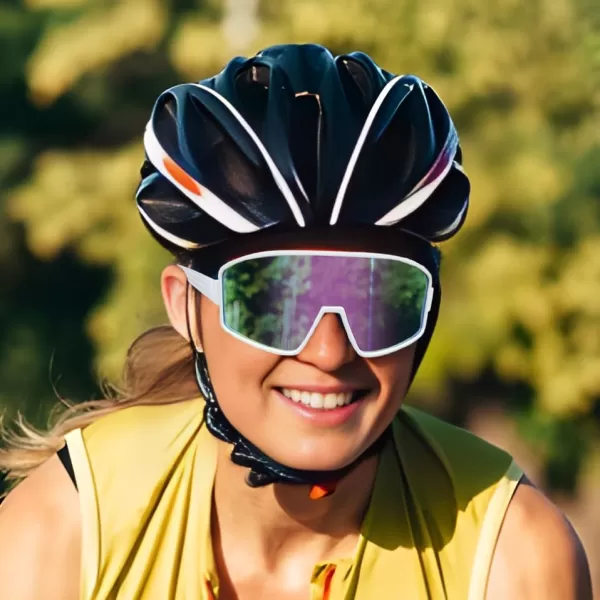 FEISEDY Polarized Sports Sunglasses for Men Women Youth Cycling Glasses Baseball Softball Sunglasses B2368White Frame Pink Mirror Lens