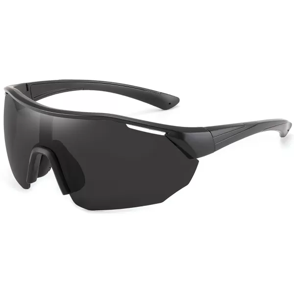 FEISEDY Polarized Sunglasses Baseball Lightweight Frame Men Women Sports Cycling Sun Glasses for MTB UV400 Protection B0056001  Black
