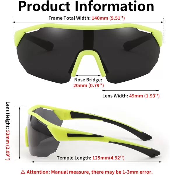 FEISEDY Polarized Sunglasses Baseball Lightweight Frame Men Women Sports Cycling Sun Glasses for MTB UV400 Protection B0056006  Yellow Black