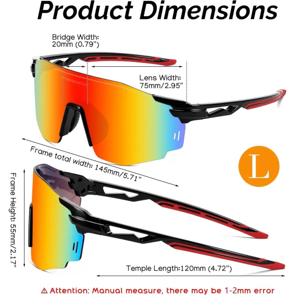 FEISEDY Rimless Sports Sunglasses for Men Women Tr90 Frame for Cycling Fishing Running B0116Black Frame Red Mirrored Lens