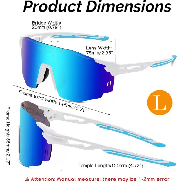 FEISEDY Rimless Sports Sunglasses for Men Women Tr90 Frame for Cycling Fishing Running B0116White Frame Blue Mirrored Lens